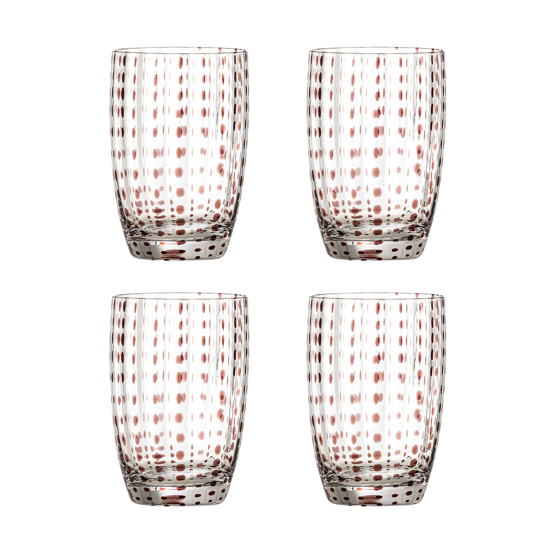 Brinley drinkglas 4-pack, Bruin Bloomingville
