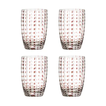 Brinley drinkglas 4-pack - Bruin - Bloomingville