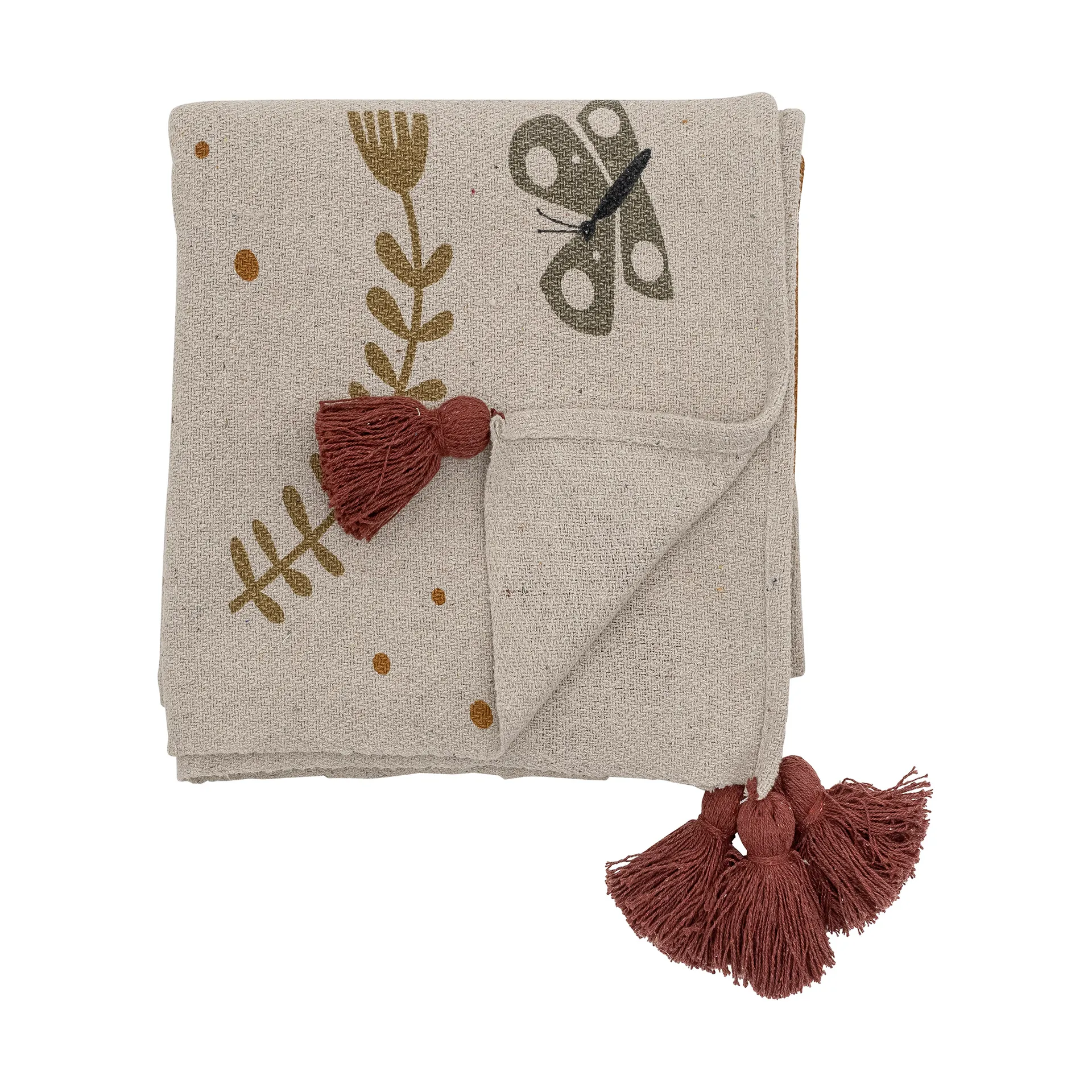 Bryn deken 130x160 cm, Bruin Bloomingville