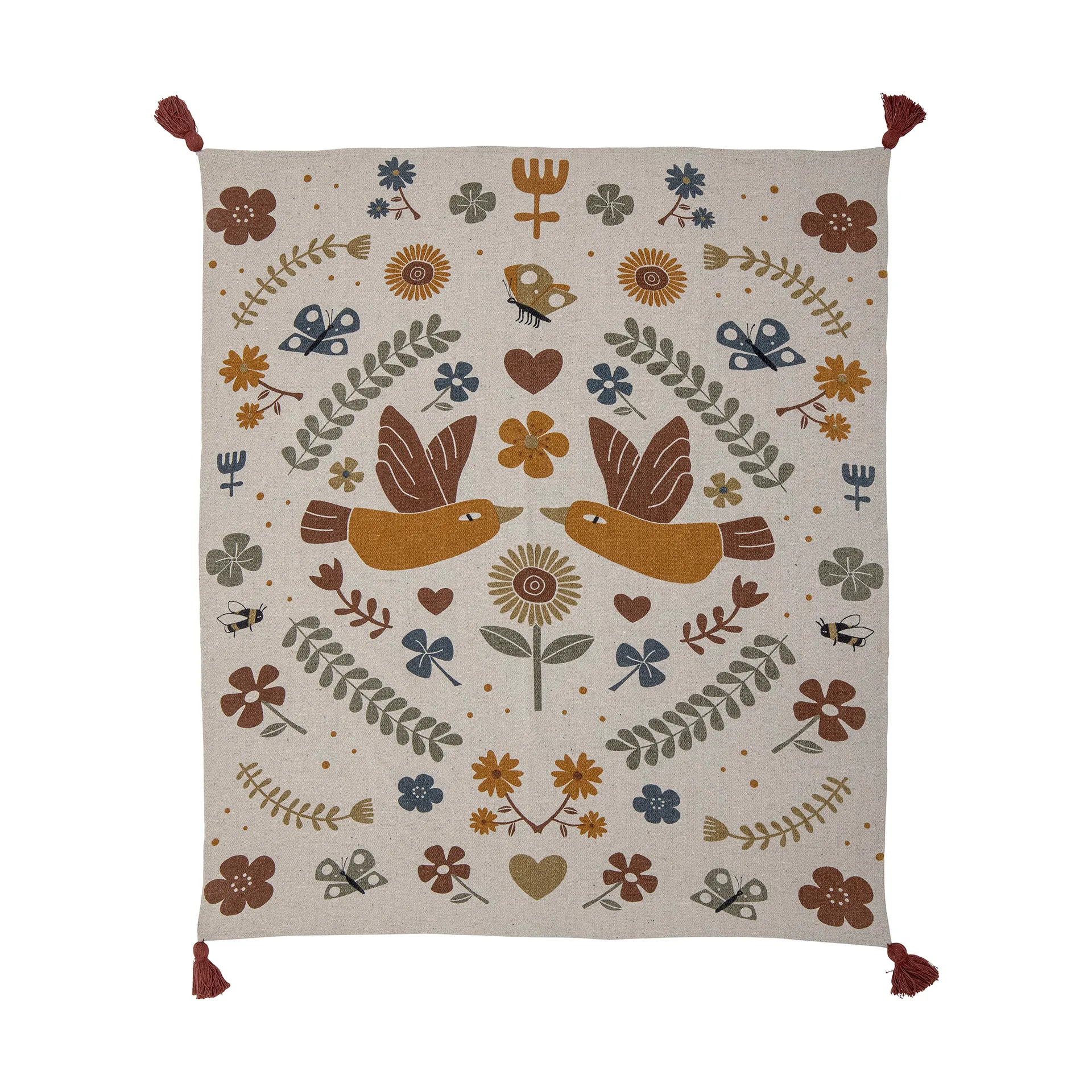 Bryn deken 130x160 cm, Bruin Bloomingville