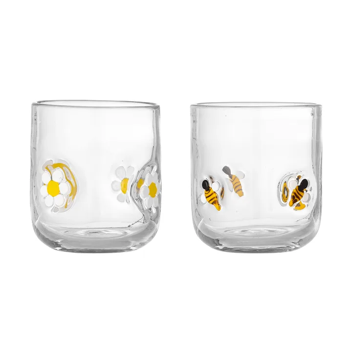 Buzz drinkglas - Transparant, 2-delig - Bloomingville