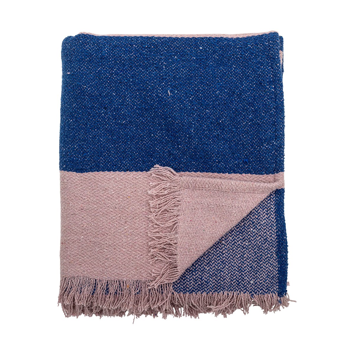 Bloomingville Cadeo plaid 130x160 cm Blauw | Scandinavisch Interieur | Wollen dekens & spreien | Blauw