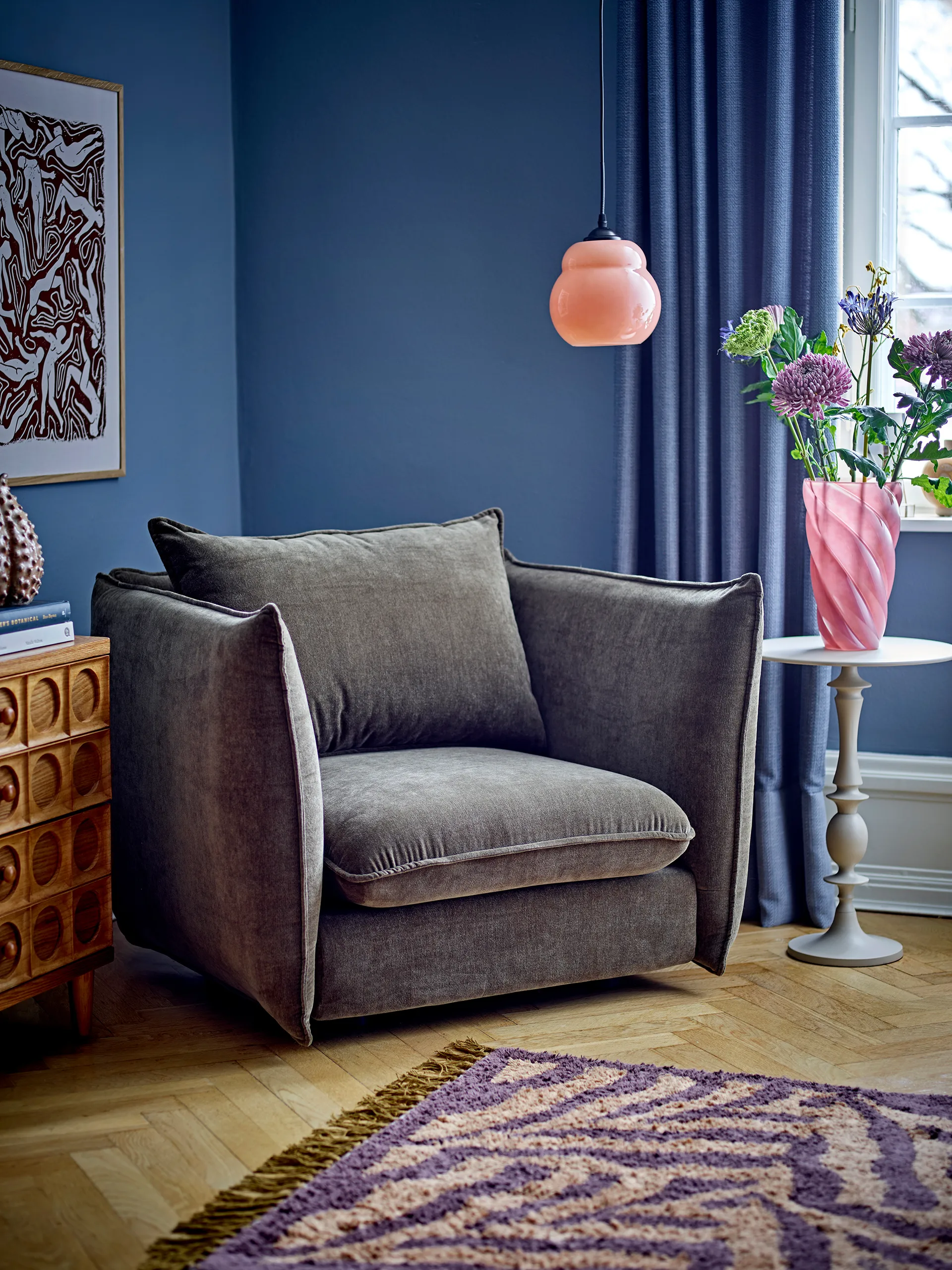 Callo vaas 29 cm, Roze Bloomingville