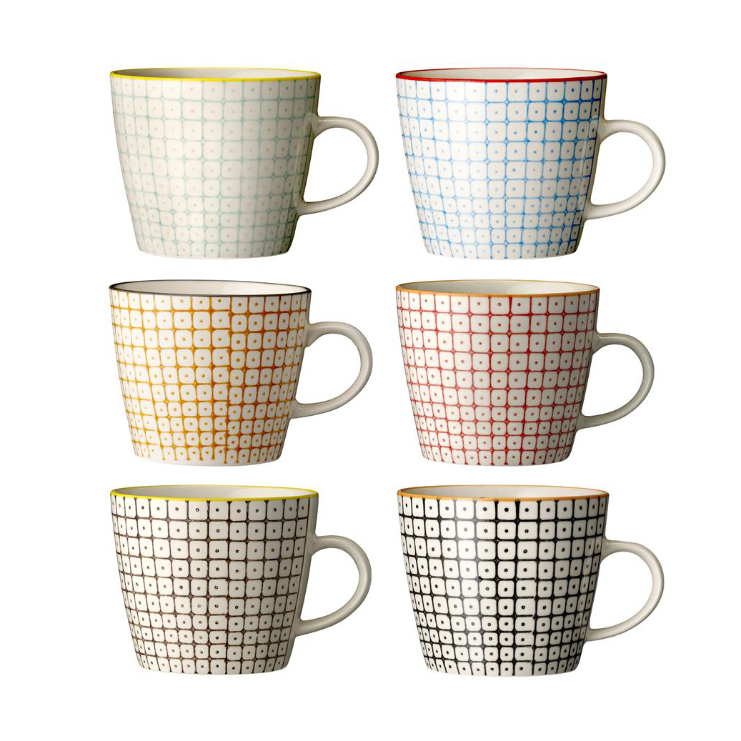 Bloomingville Carla mok 8,3 cm 6-delig multi | Scandinavisch Interieur | Koffiekoppen | Multi