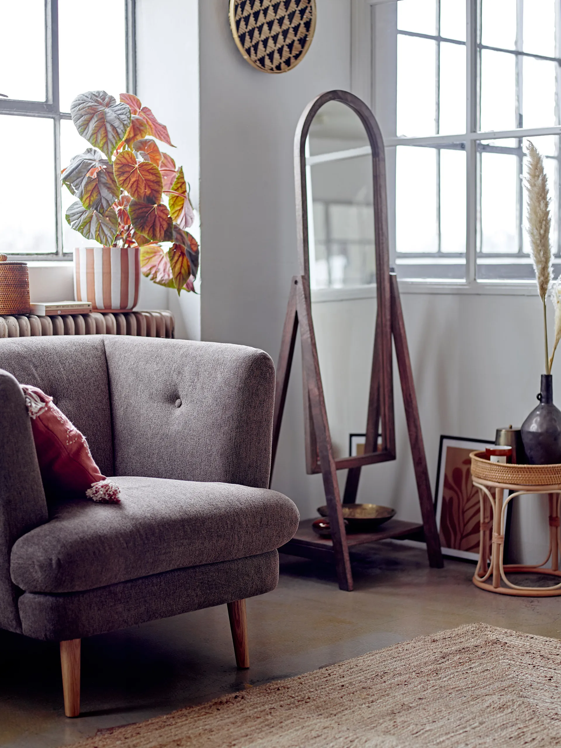 Cathia spiegel 157,5 cm, Bruin Bloomingville