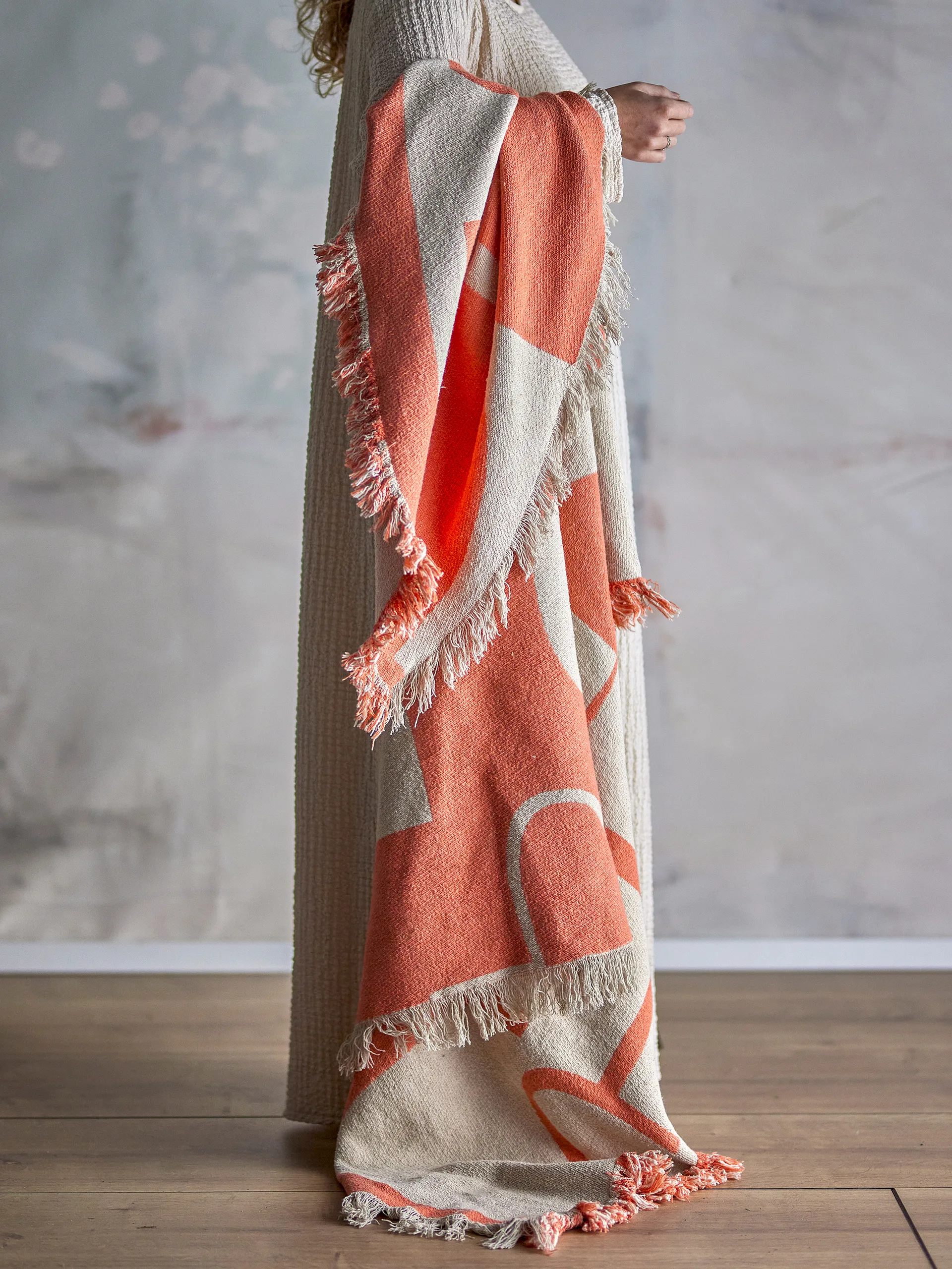 Caya plaid 130x160 cm, Oranje Bloomingville