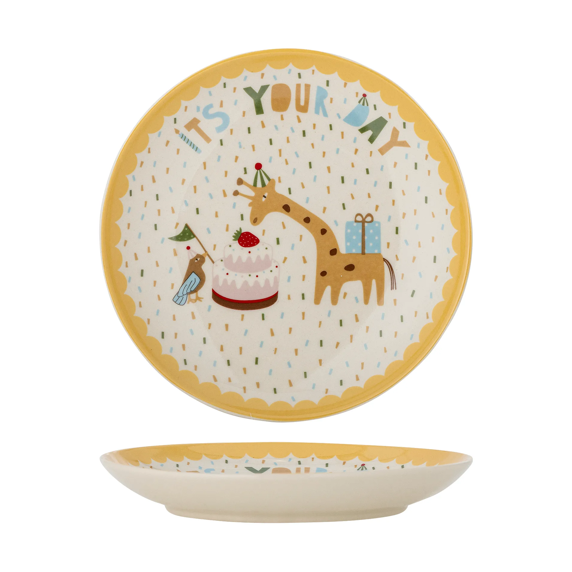 Celebrate bord Ø16 cm, Geel Bloomingville