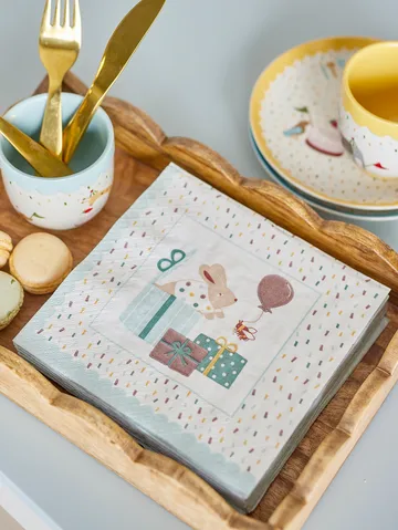 Celebrate papieren servet 20-pack - Blauw - Bloomingville