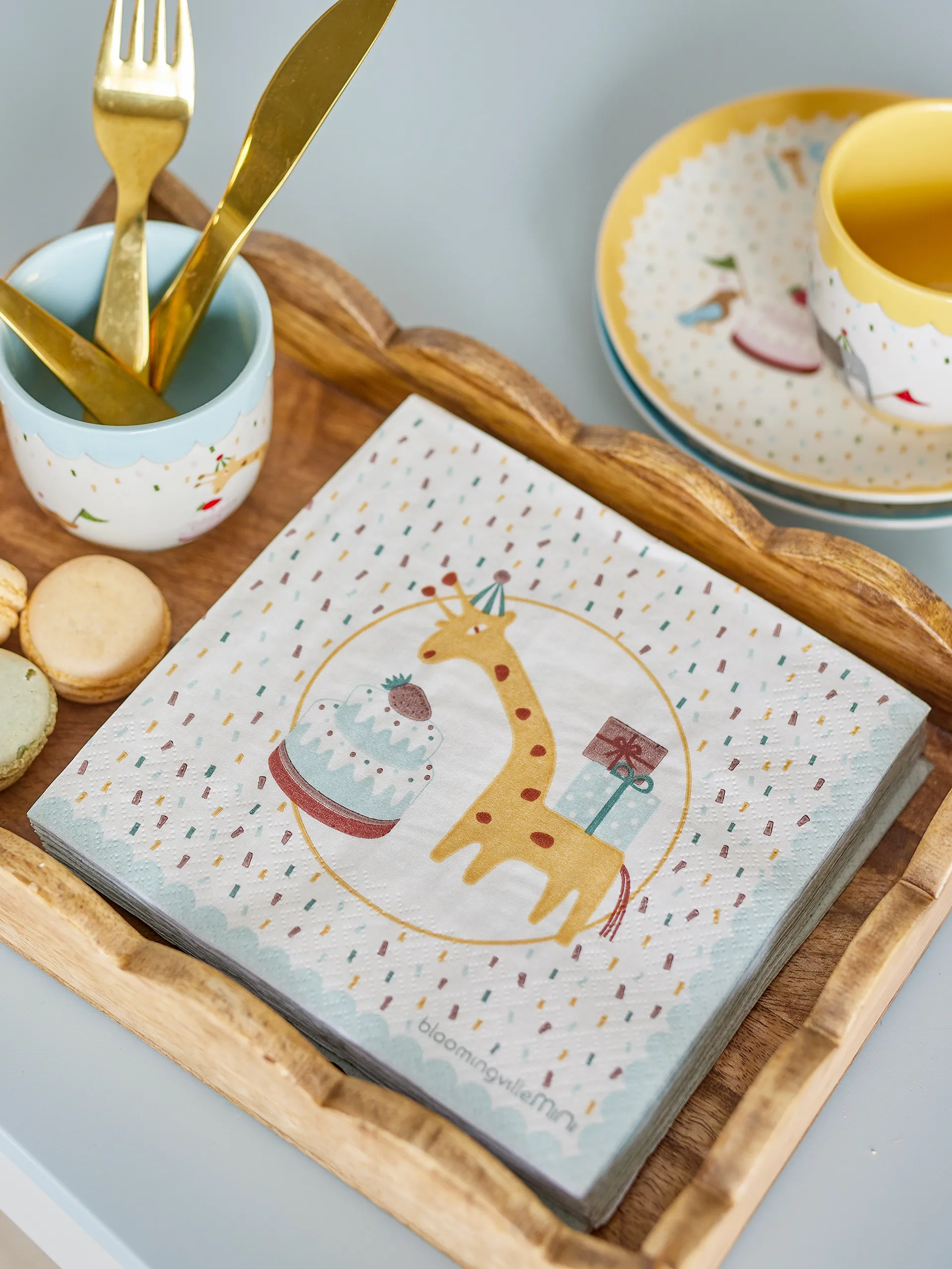 Celebrate papieren servet 20-pack, Blauw Bloomingville