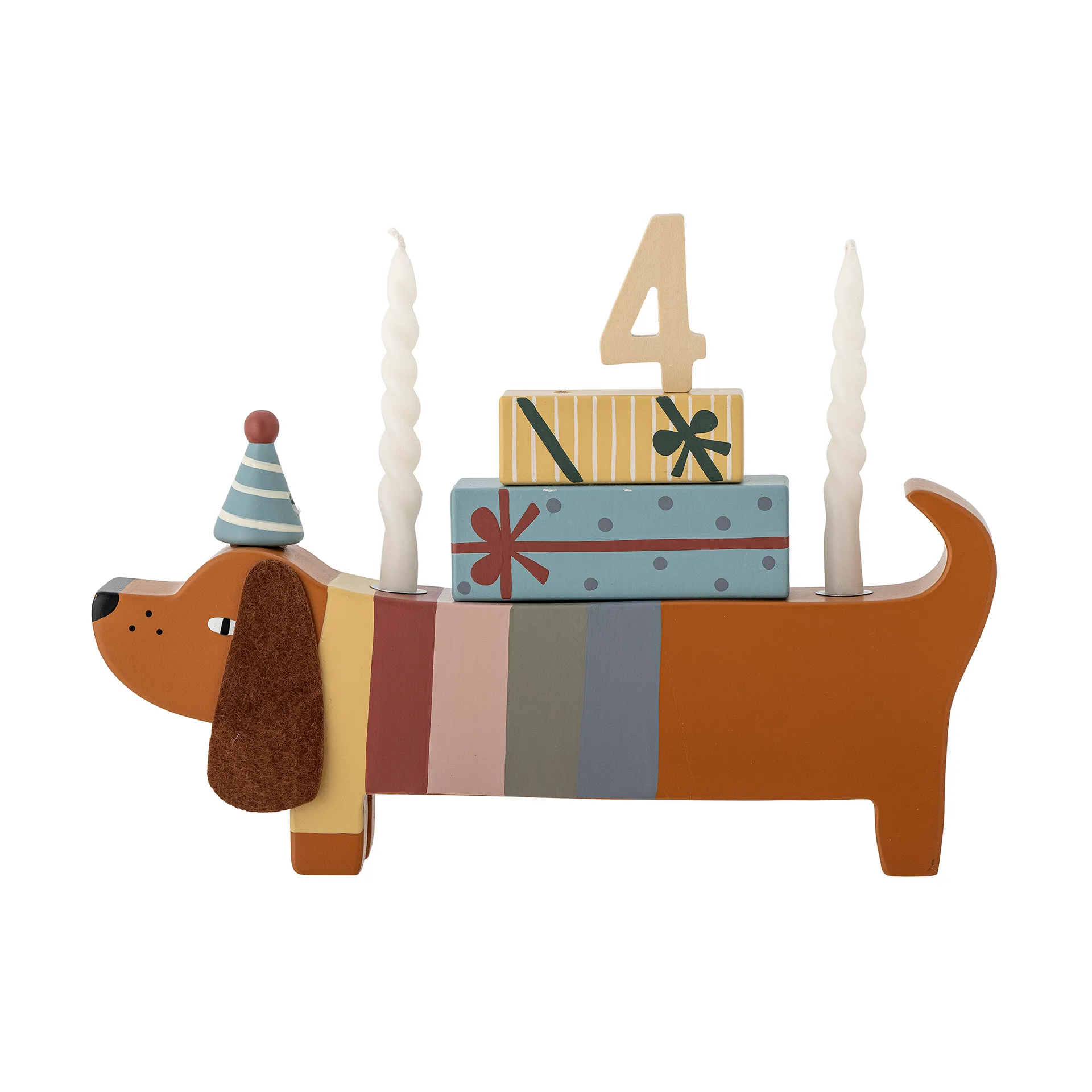 Charlie Birthday decoratie 28 cm, Brown-multi Bloomingville