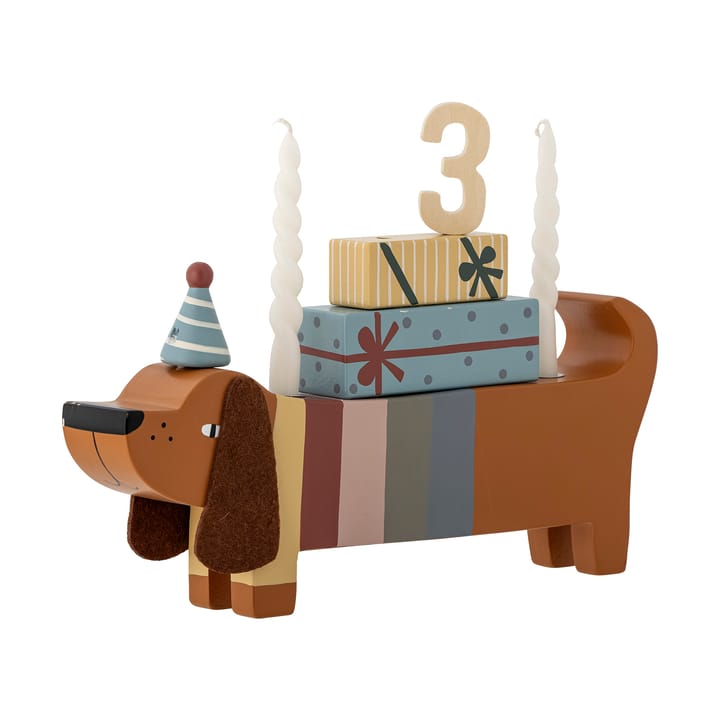 Charlie Birthday decoratie 28 cm, Brown-multi Bloomingville