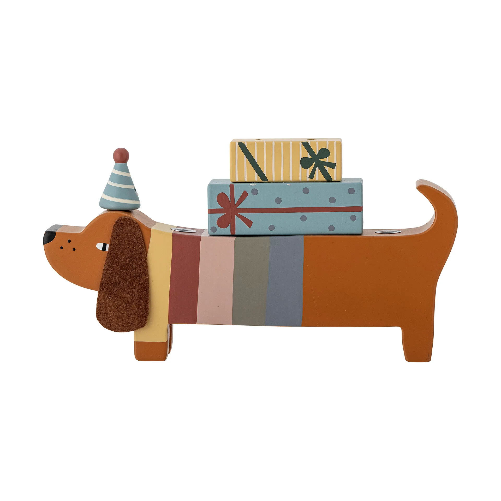 Charlie Birthday decoratie 28 cm, Brown-multi Bloomingville