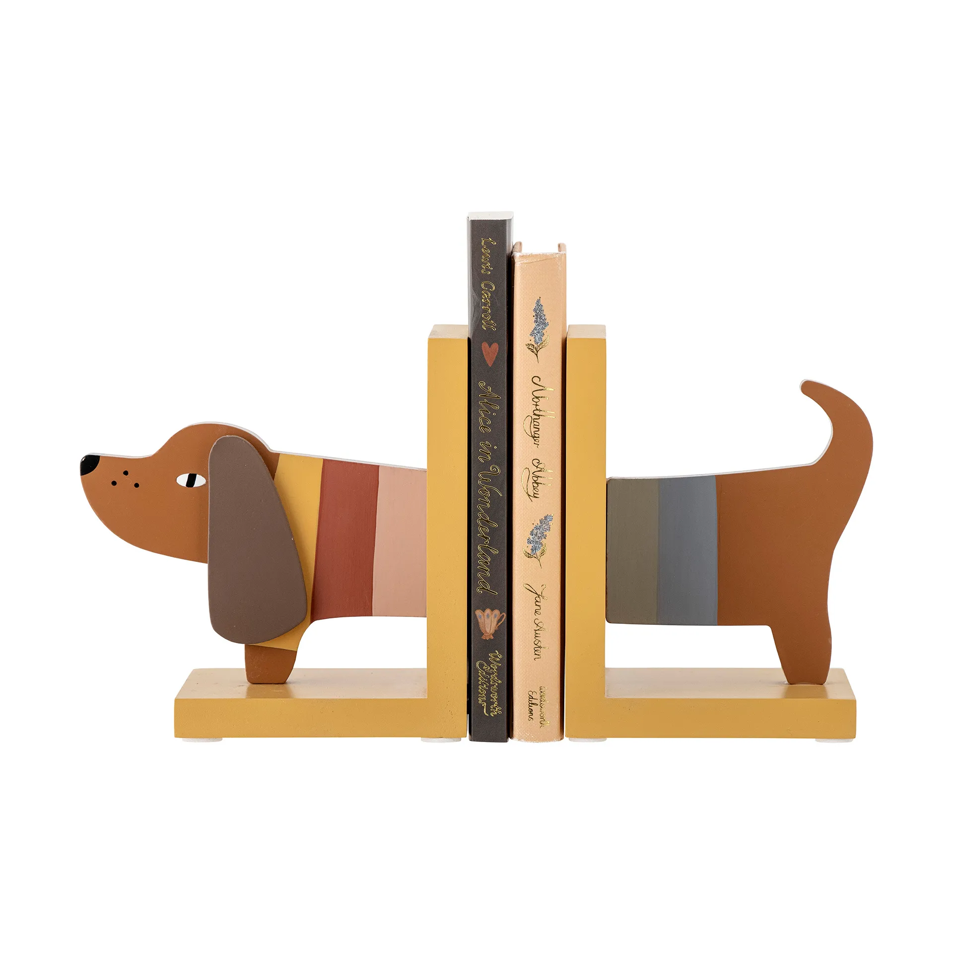Charlie boekensteun 2-delig, Geel Bloomingville