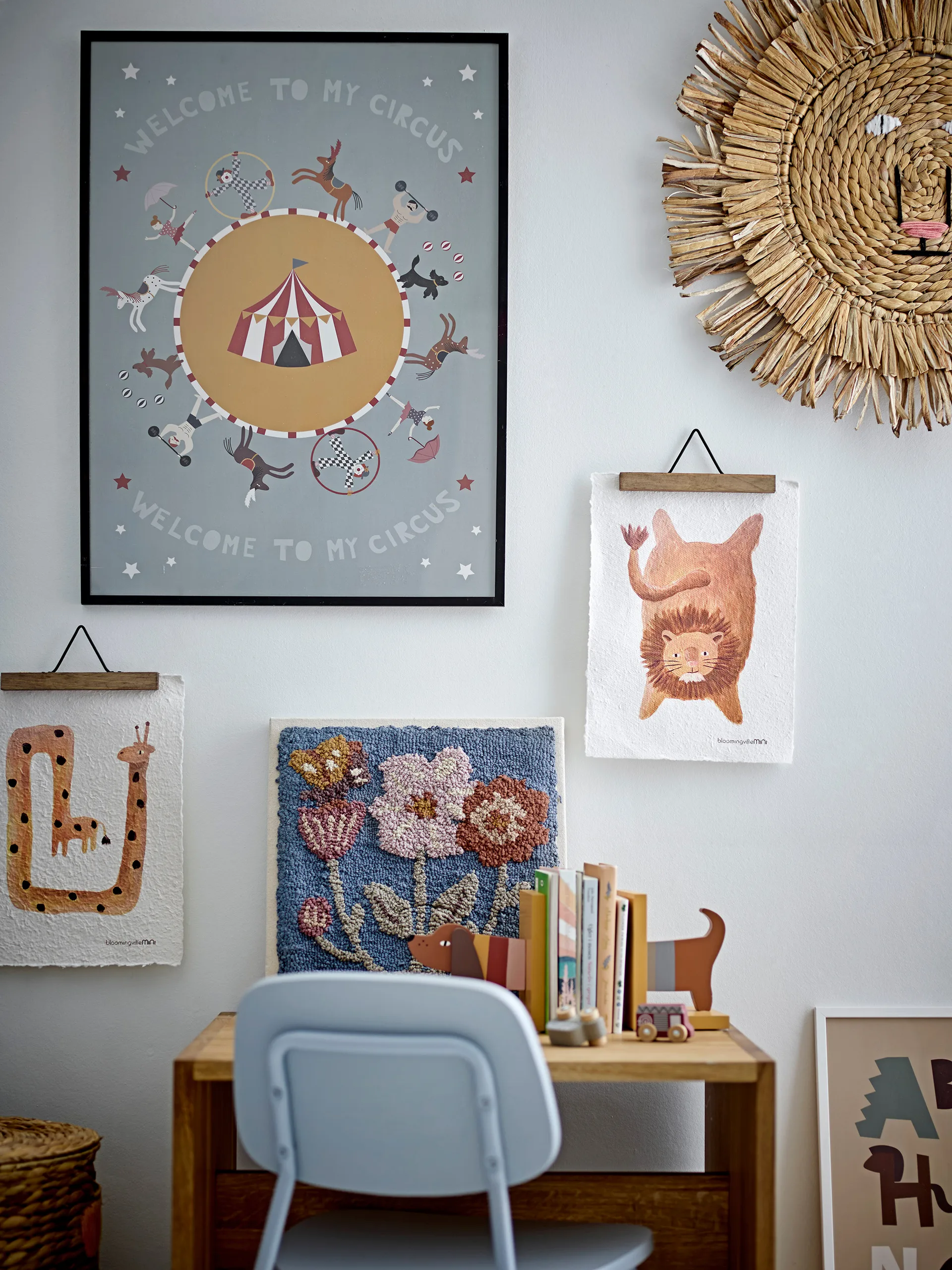 Charlie boekensteun 2-delig, Geel Bloomingville