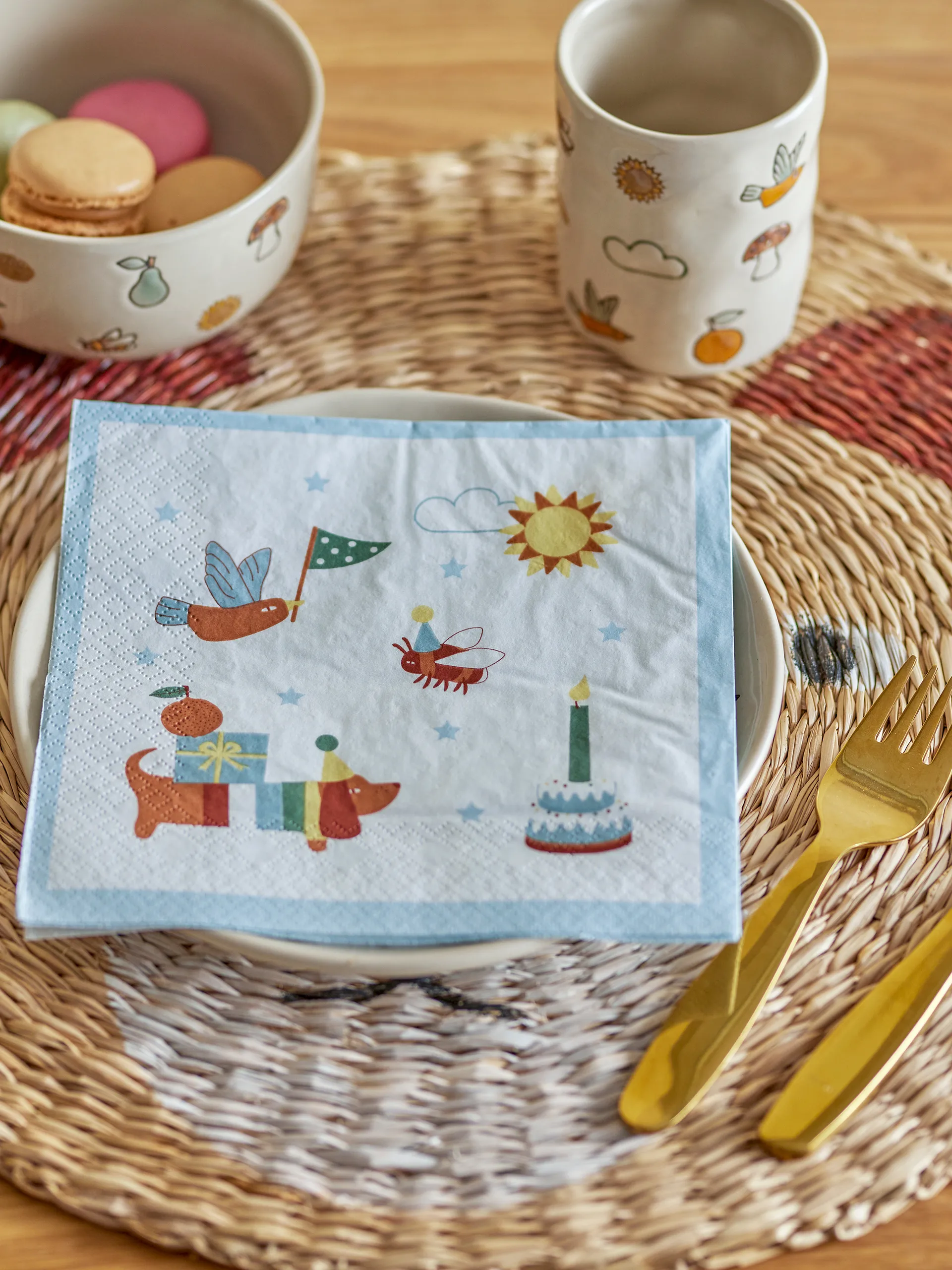 Charlie servet 33x33 cm 20-pack, Blue Bloomingville