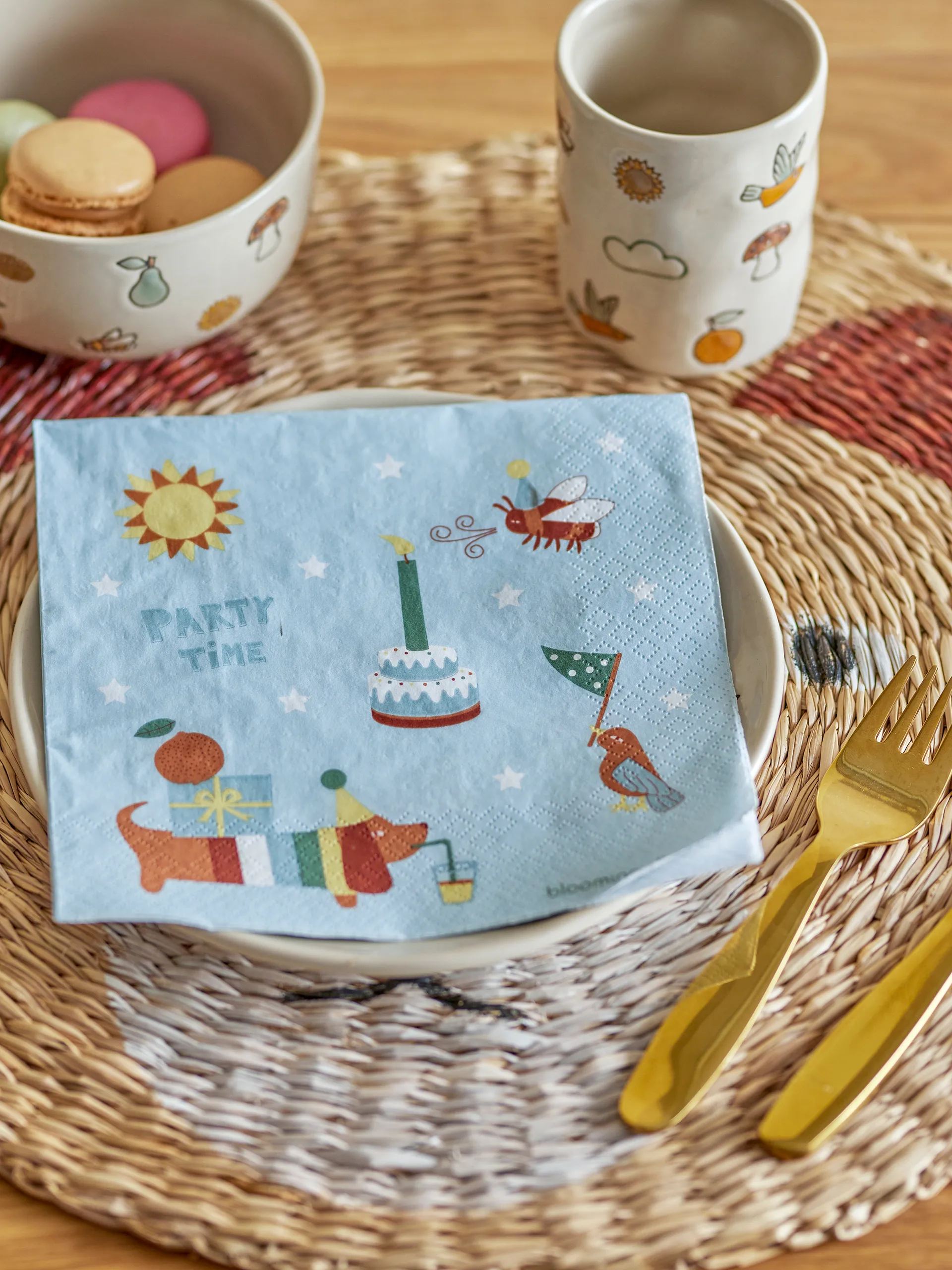 Charlie servet 33x33 cm 20-pack, Blue Bloomingville