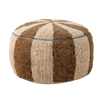 Charoline zitpoef Ø44 cm - Bruin-wit-blauw - Bloomingville