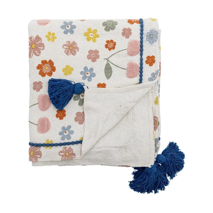 Cherry katoenen plaid 160x130 cm - Roos - Bloomingville