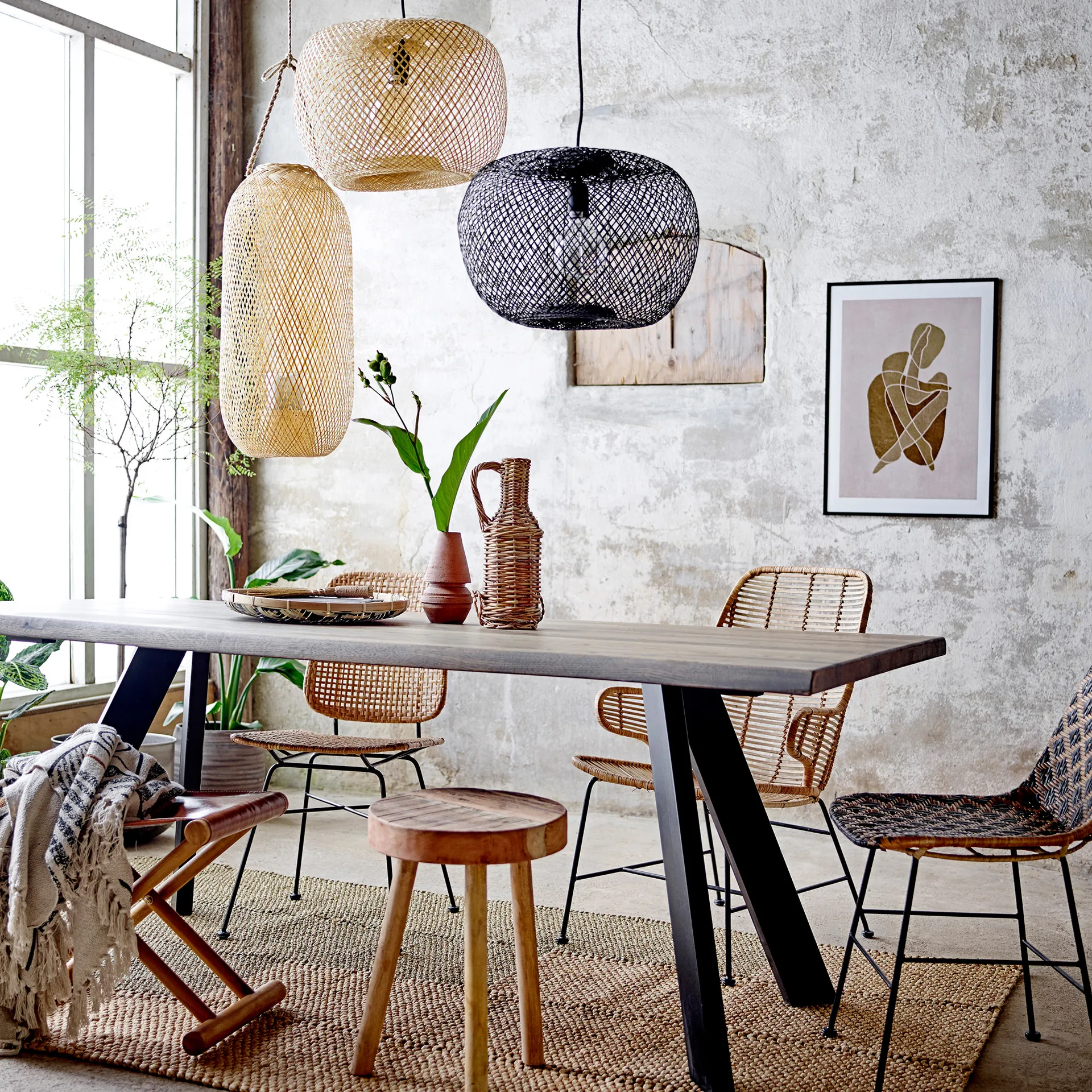 Chika schilderij zwarte lijst, 52x72 cm Bloomingville