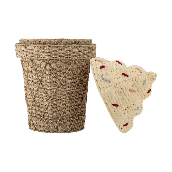 Cillie opbergmand met deksel Ø40 cm, Nature ice cream Bloomingville