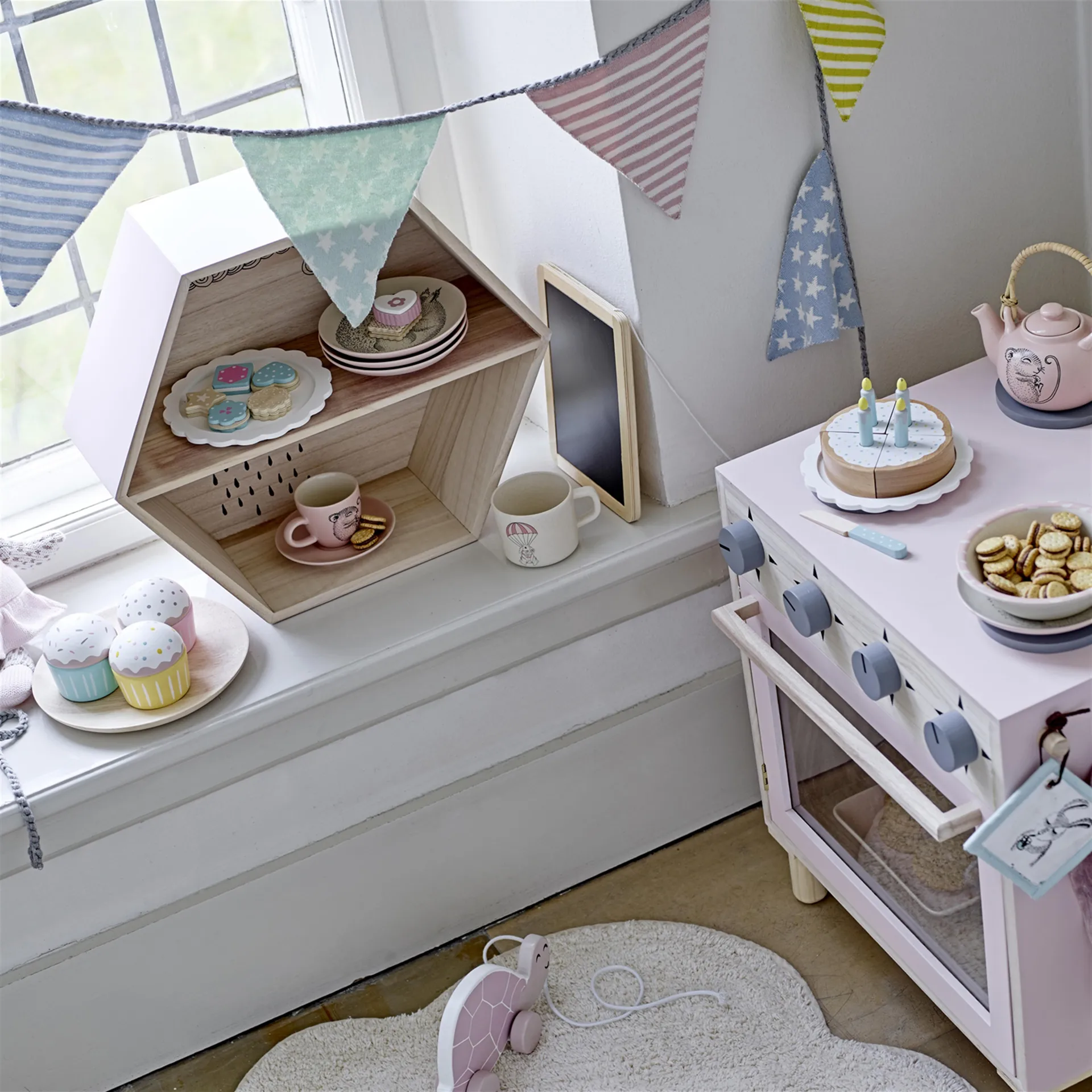 Cloud kinderkleed, naturel-grijs Bloomingville