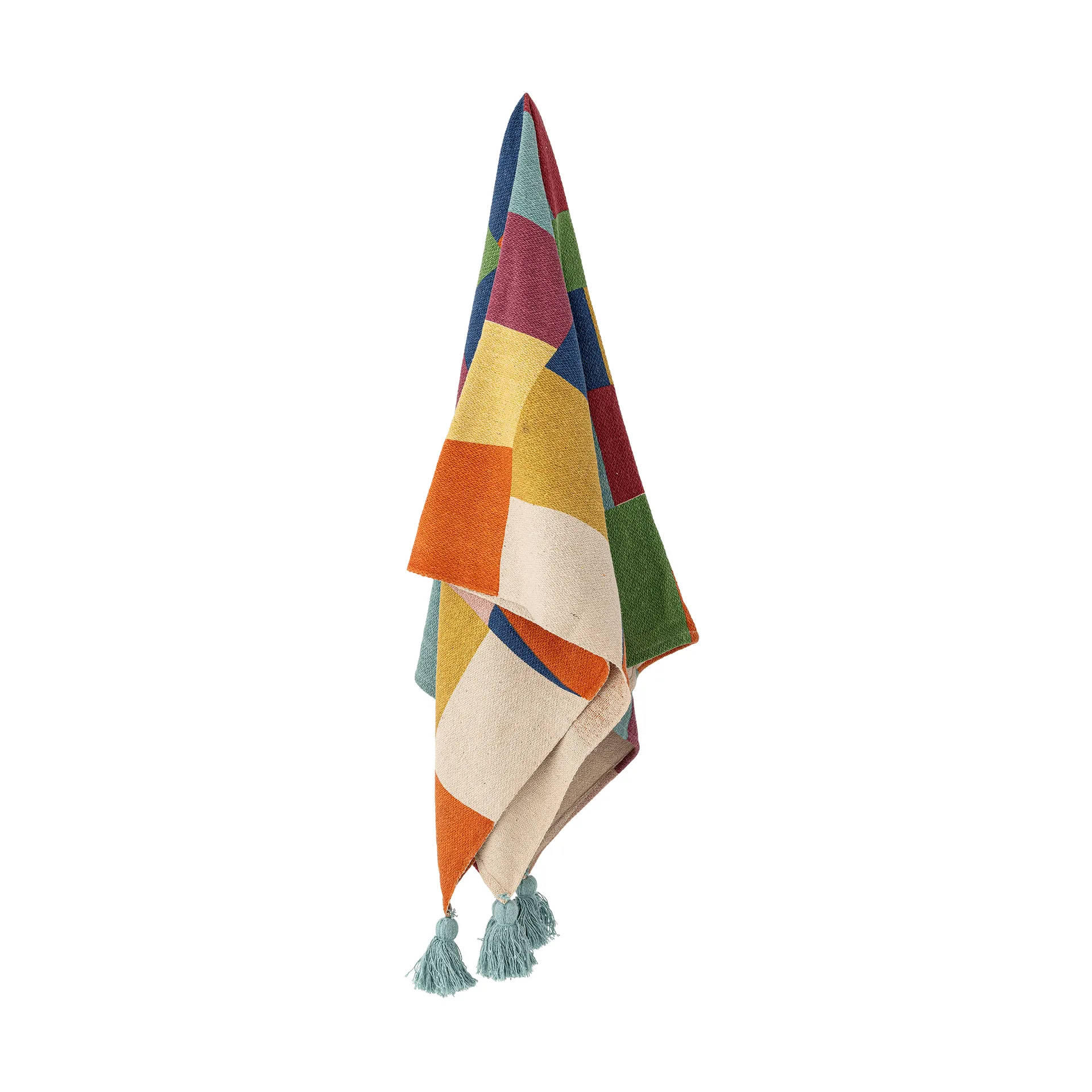 Colorine katoenen deken 160x130 cm, Blauw Bloomingville