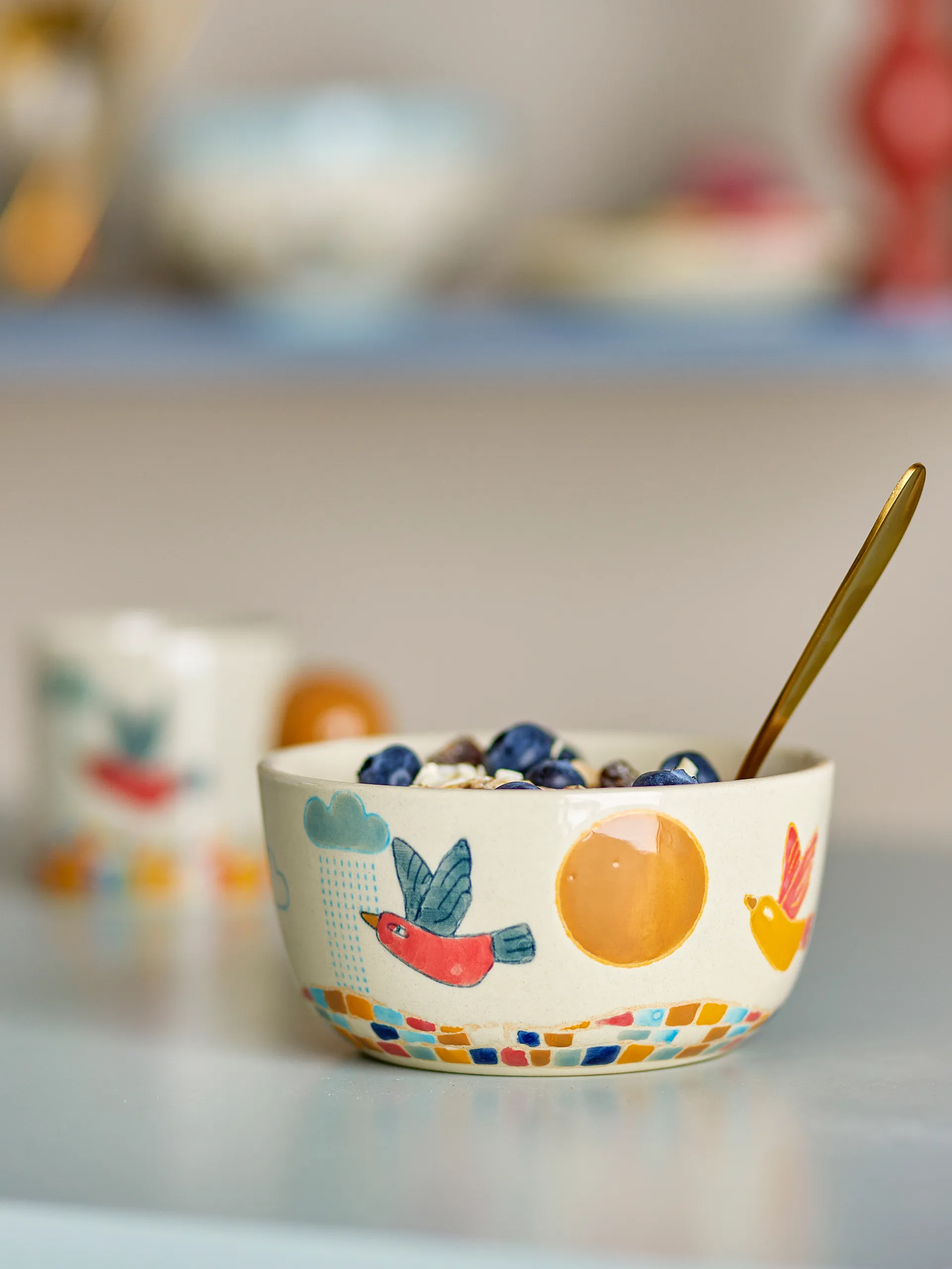 Colorine schaal Ø12 cm, Natuur Bloomingville