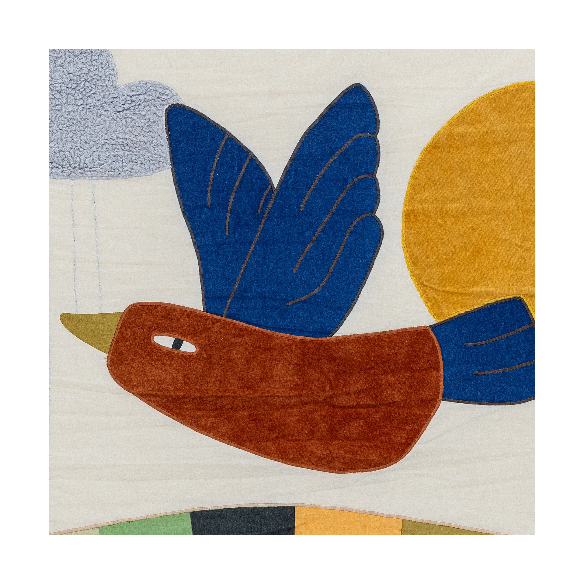 Colorine wanddecoratie katoen 101x101 cm, Natuur Bloomingville