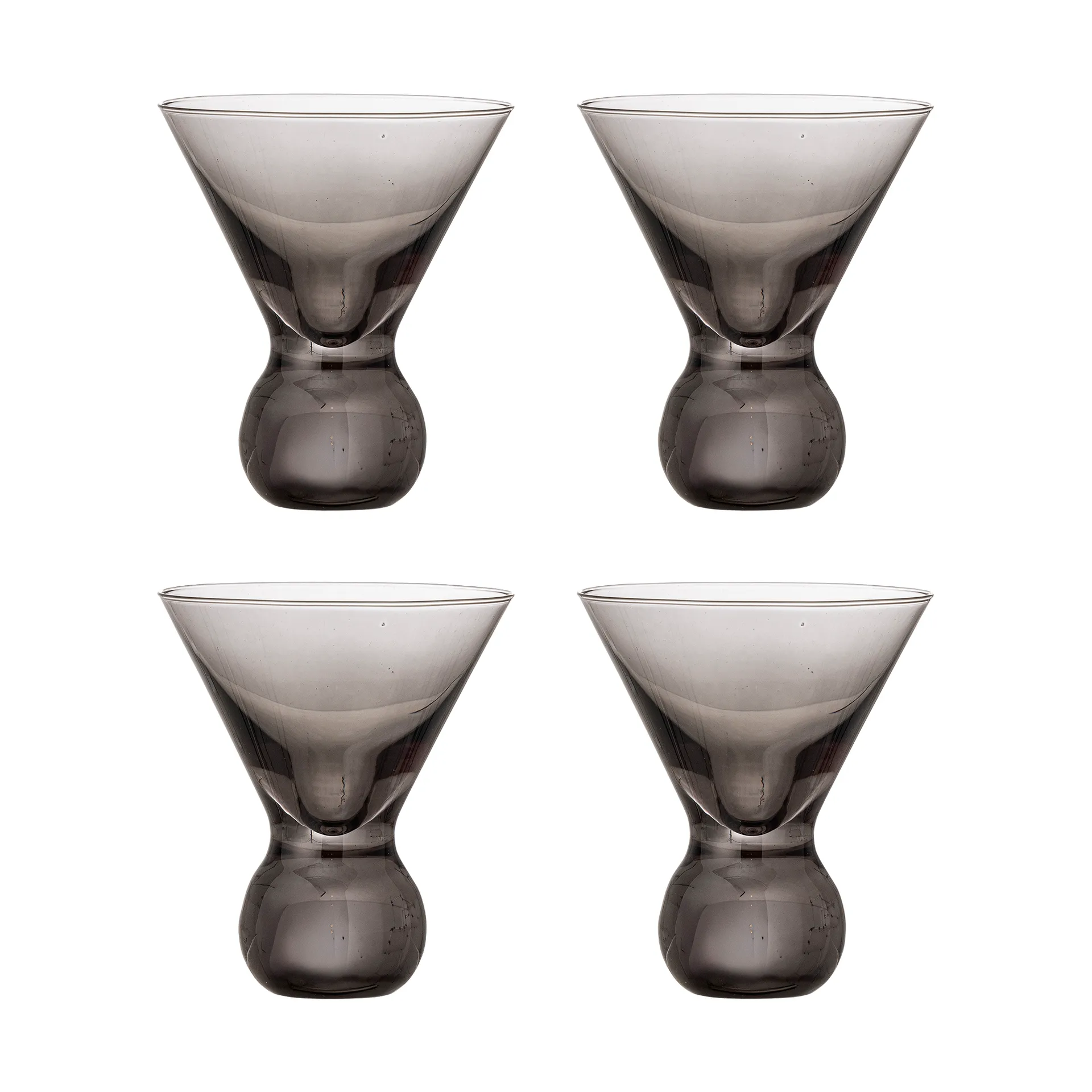 Corliss cocktailglas 4-pack, Grijs Bloomingville