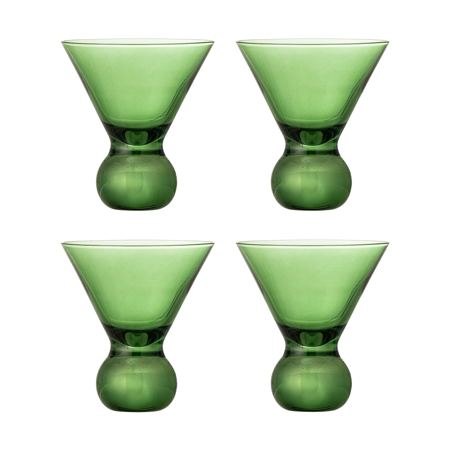 Corliss cocktailglas 4-pack, Groen Bloomingville