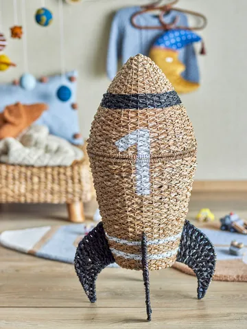 Cosmina opbergmand met deksel Ø40x68,5 cm - Natuur - Bloomingville