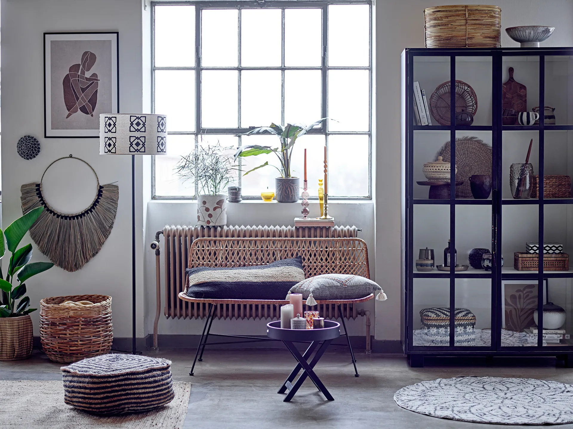 Dara kandelaar 27 cm, Geel Bloomingville