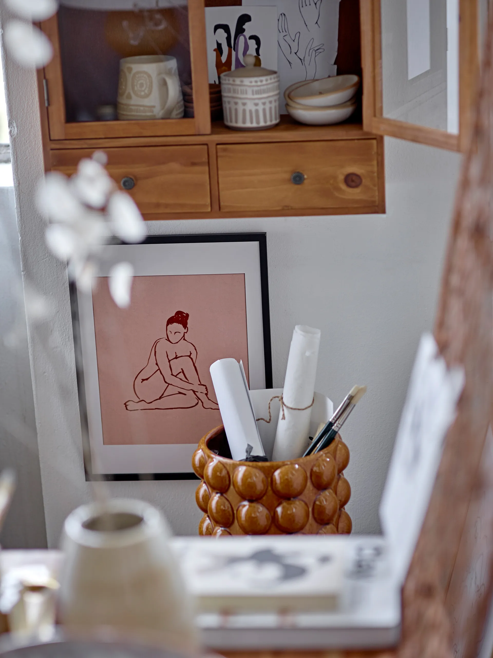 Deia pot Ø23,5 cm, Bruin Bloomingville