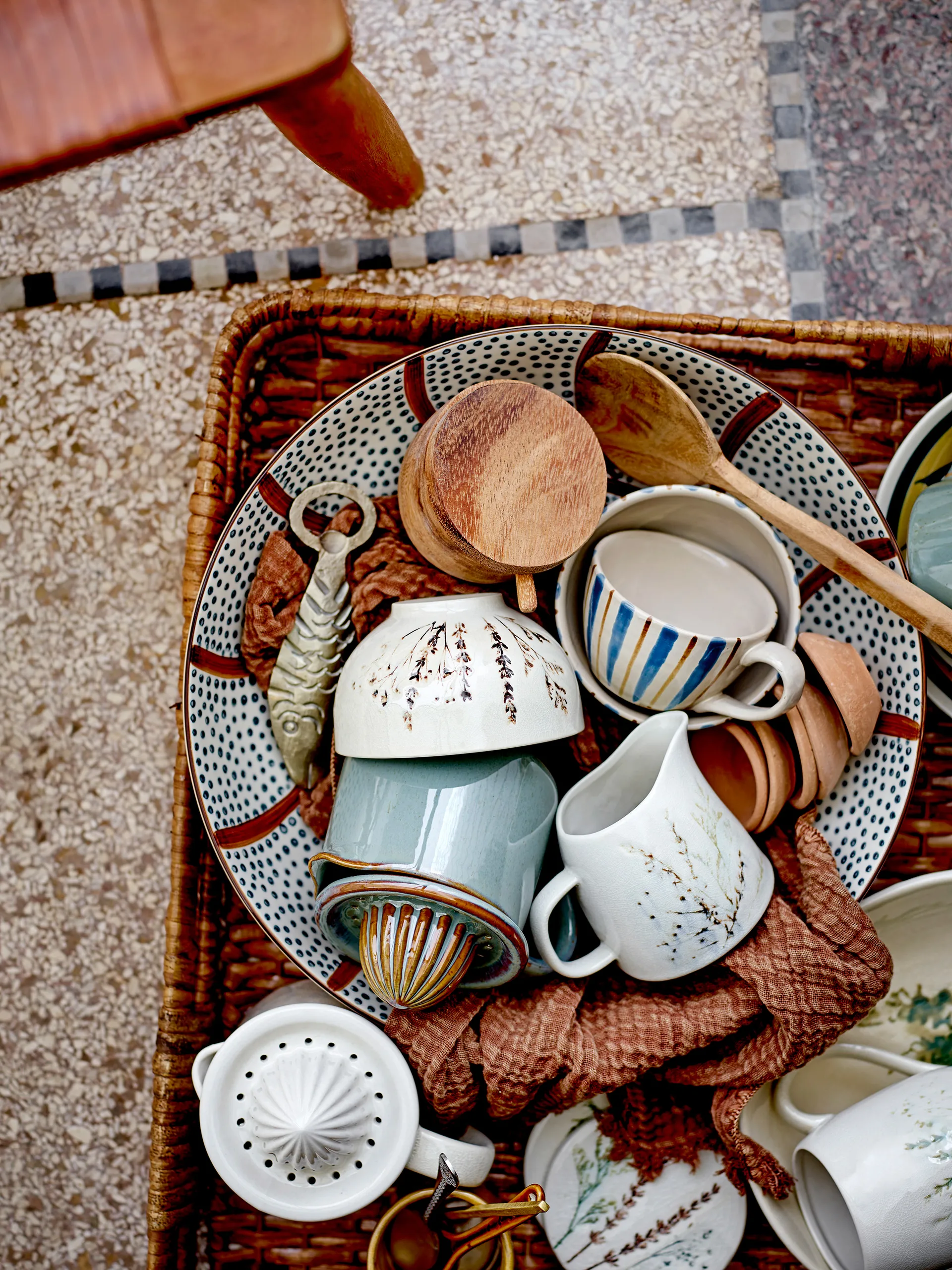 Derry kop 5,5 cm, Blauw Bloomingville