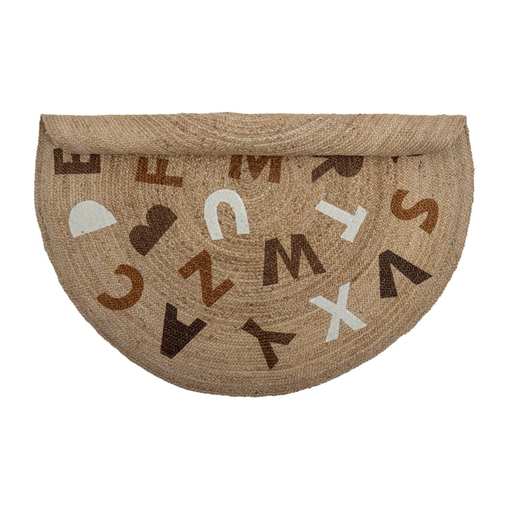 Dinne jute vloerkleed Ø130 cm, Alfabet Bloomingville