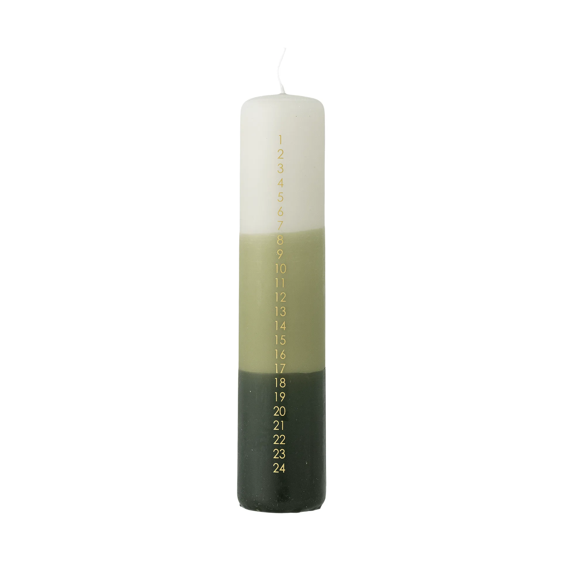 Dip Dye adventskaars, Groen, 25 cm Bloomingville