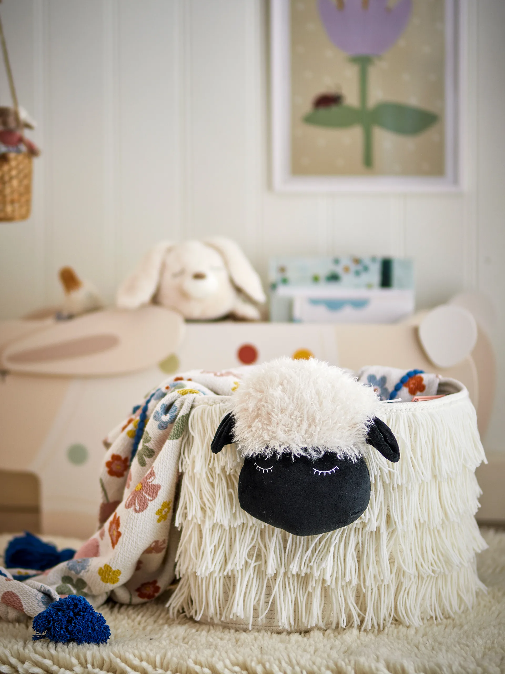 Dolly mand 40x30 cm, Wit Bloomingville