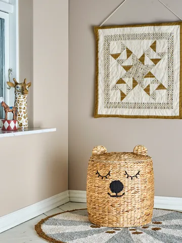 Dolma opbergmand met deksel Ø42x50 cm - Natuur - Bloomingville