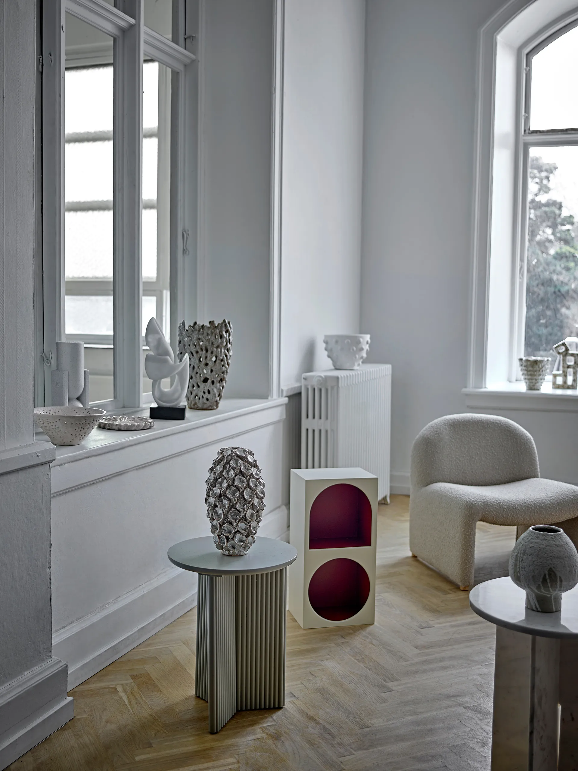 Edith bijzettafel Ø40 cm, Wit Bloomingville