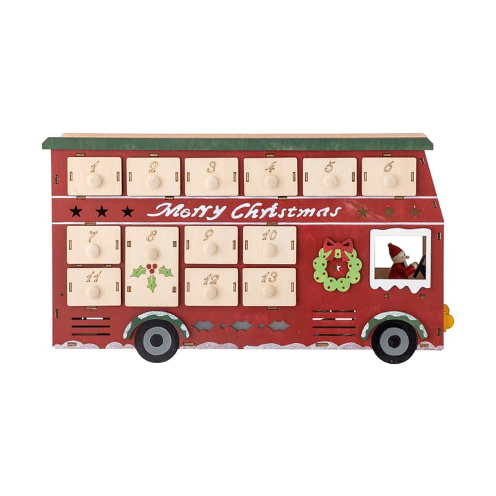 Edward adventskalender met verlichting bus, Rood Bloomingville