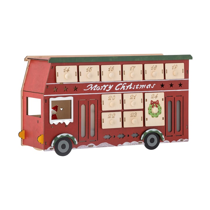 Edward adventskalender met verlichting bus, Rood Bloomingville