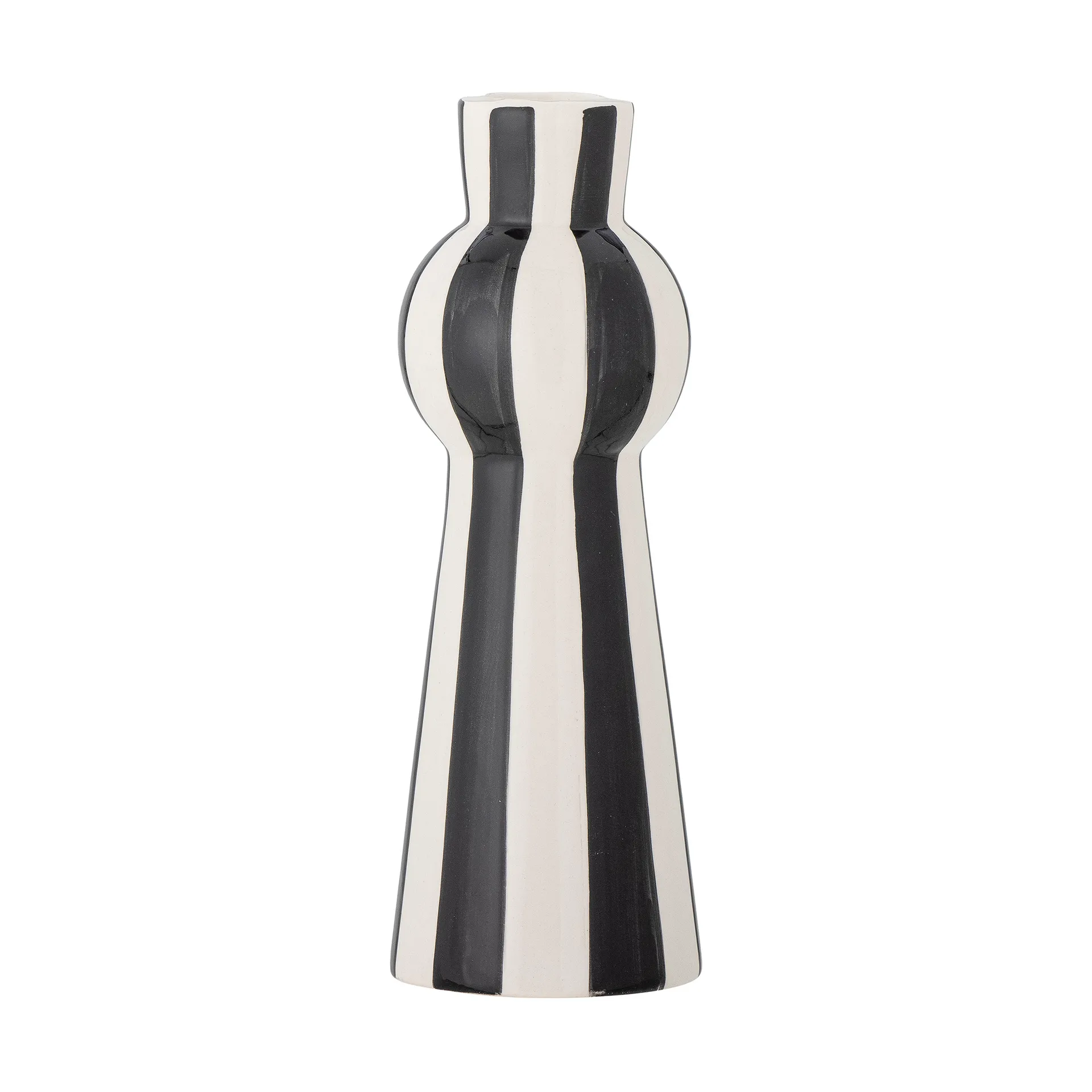 Eja kaarsenhouder 17 cm, Zwart-wit Bloomingville