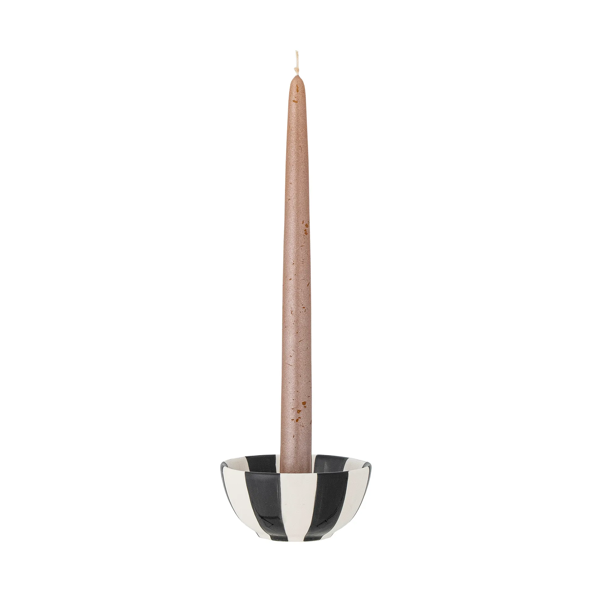 Eja kaarsenhouder Ø9 cm, Zwart-wit Bloomingville