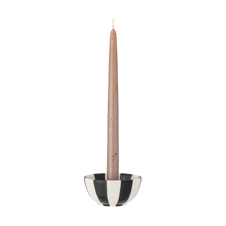 Eja kaarsenhouder Ø9 cm, Zwart-wit Bloomingville
