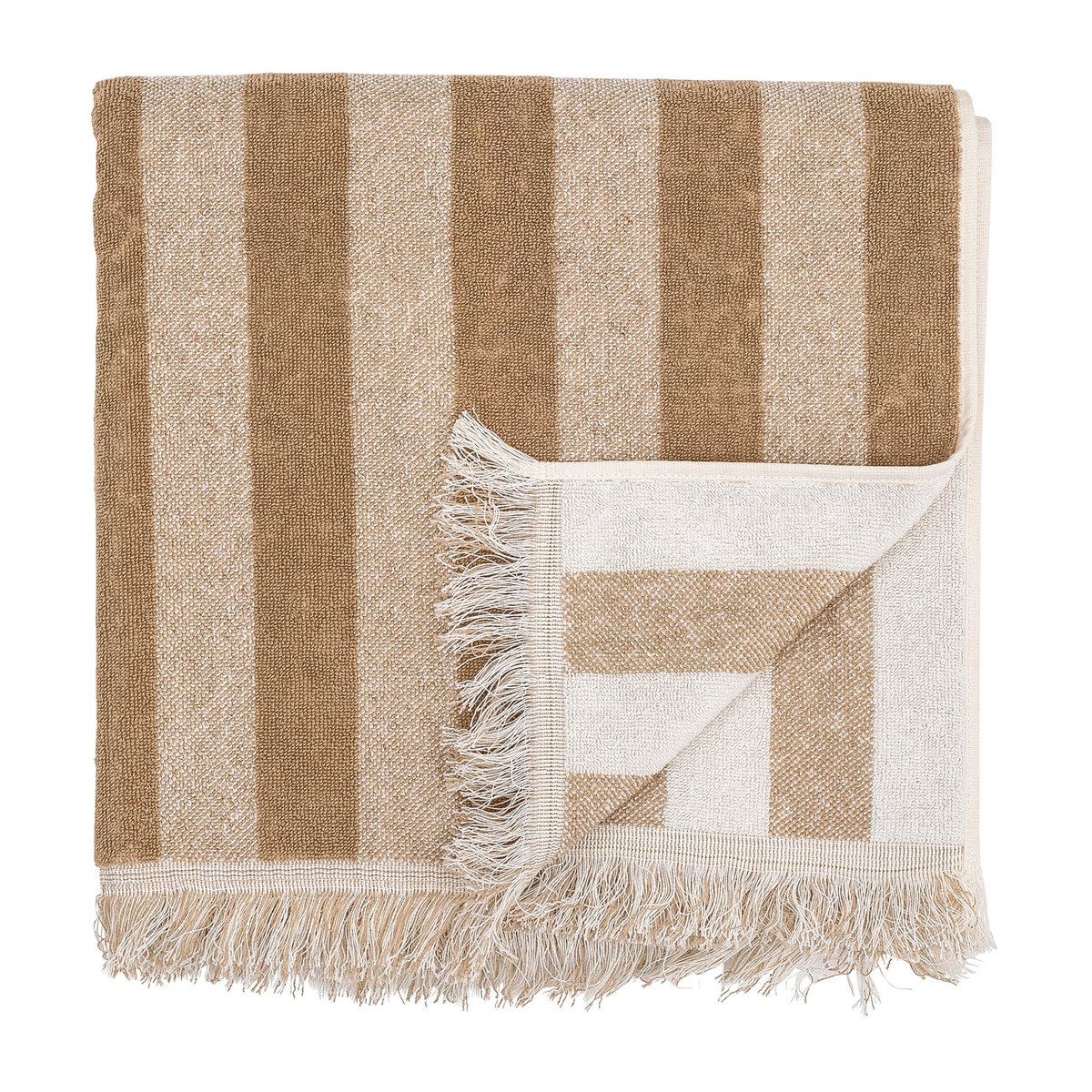 Bloomingville Elaia handdoek 50x100 cm Bruin | Scandinavisch Interieur | Badhanddoeken | Bruin