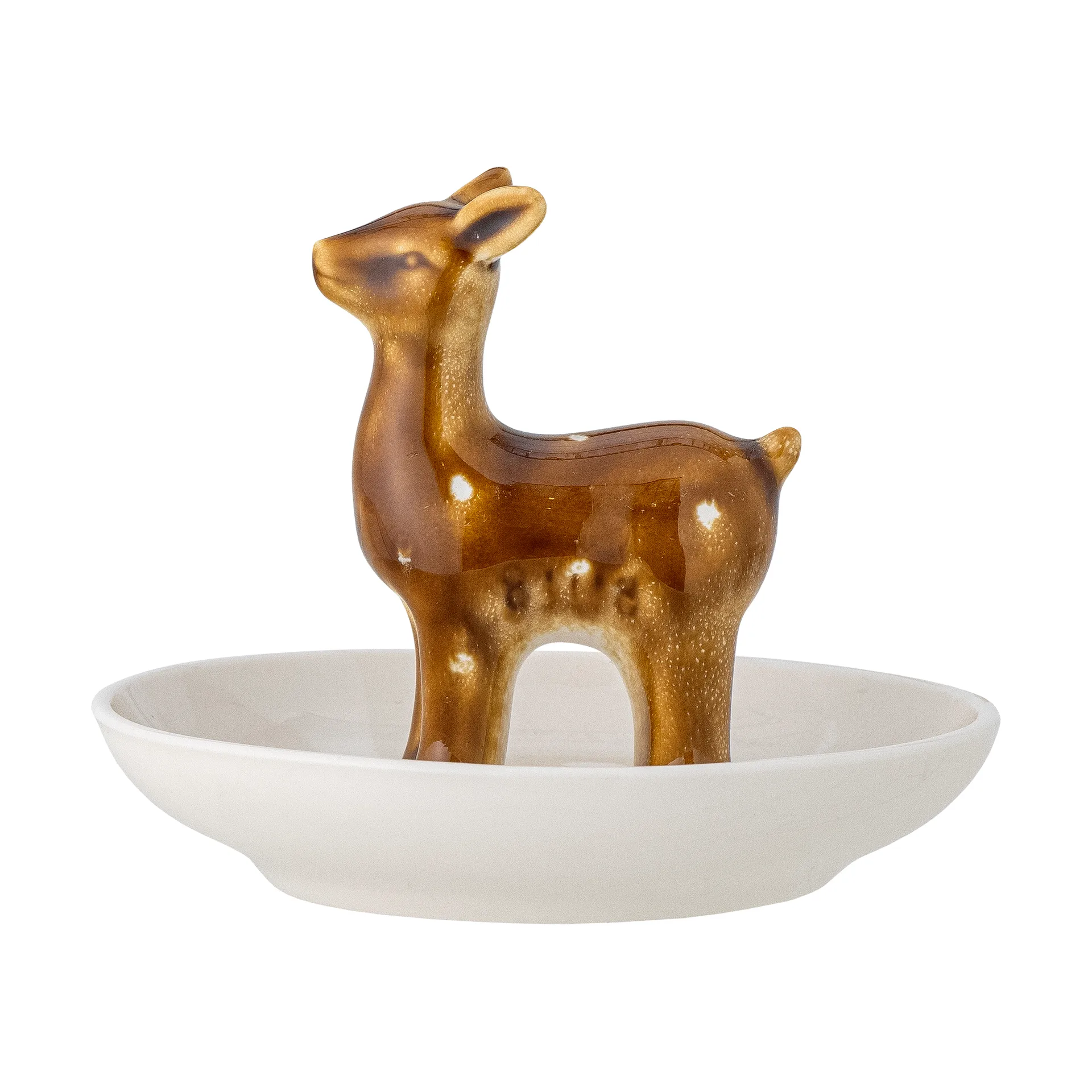 Eli schaaltje Ø11 cm, Wit-messing Bloomingville