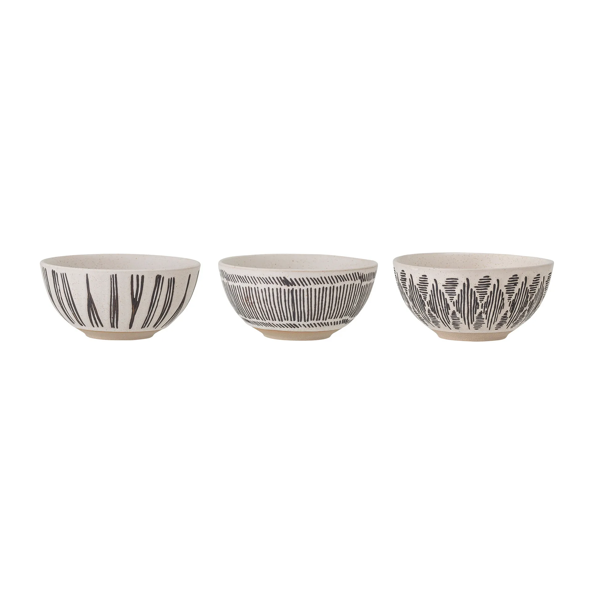 Eliana kom Ø11,5 cm 3-delig, Zwart Bloomingville