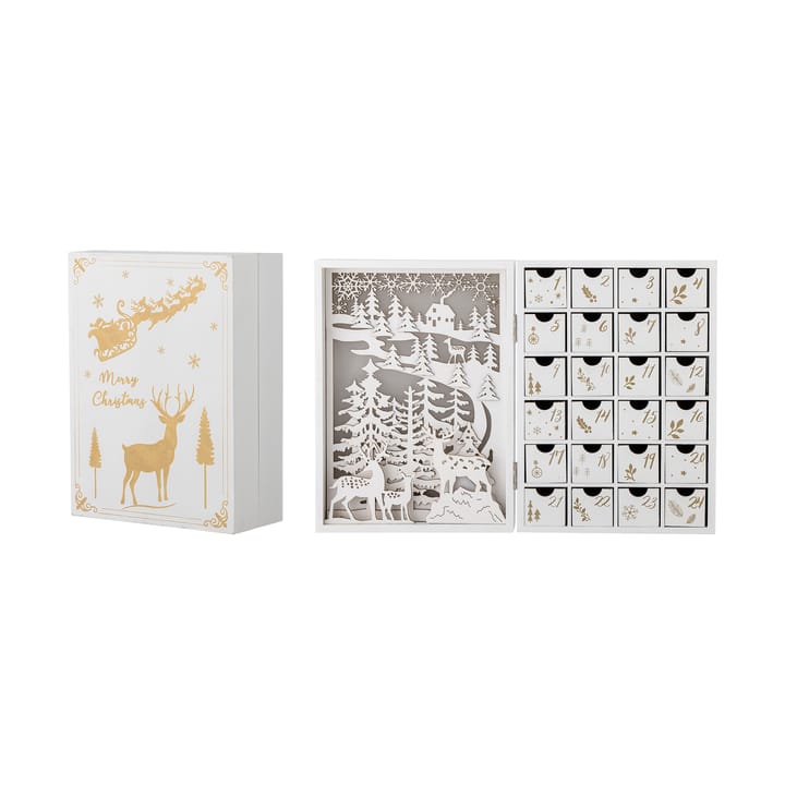 Elimar adventskalender met verlichting, Wit Bloomingville