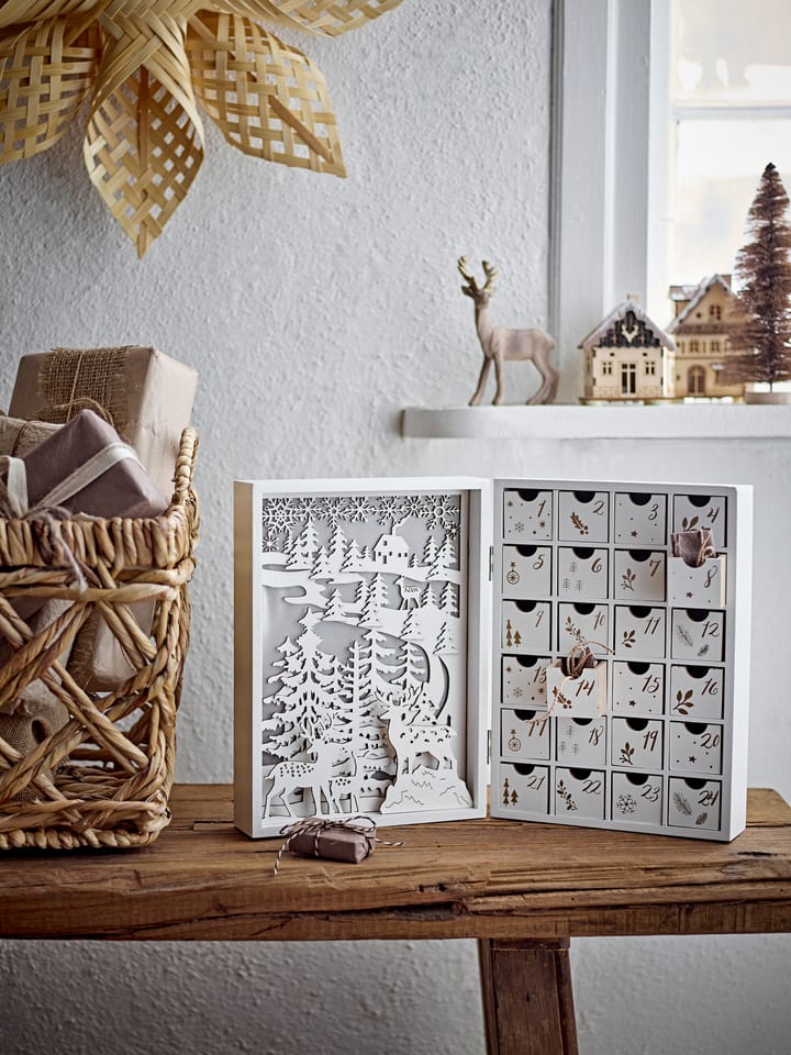 Elimar adventskalender met verlichting, Wit Bloomingville