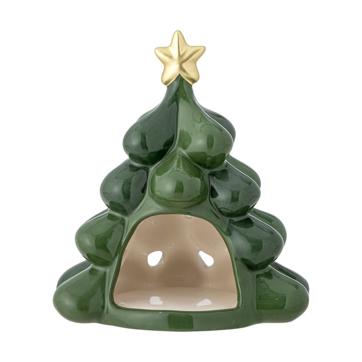 Elof waxinelichthouder kerstboom 13,5 cm, Groen Bloomingville